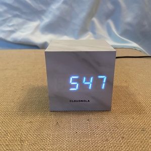 Wireless Marble Cube Alarm Clock